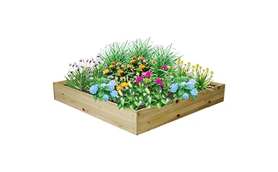 Wood Raised Garden Bed Wood Raised Garden Bed