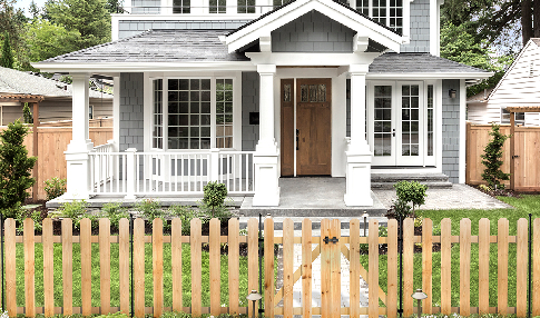 Wood Panel Fence