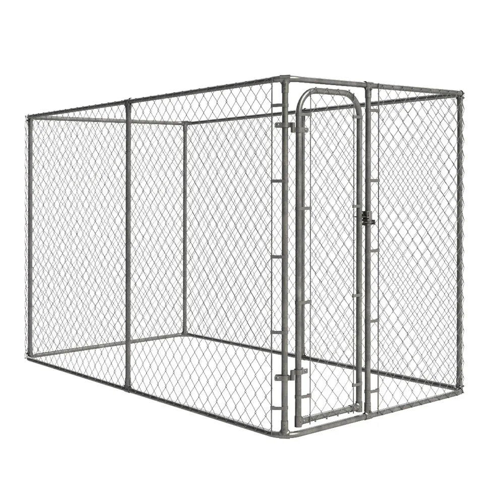 black chain link fence gate