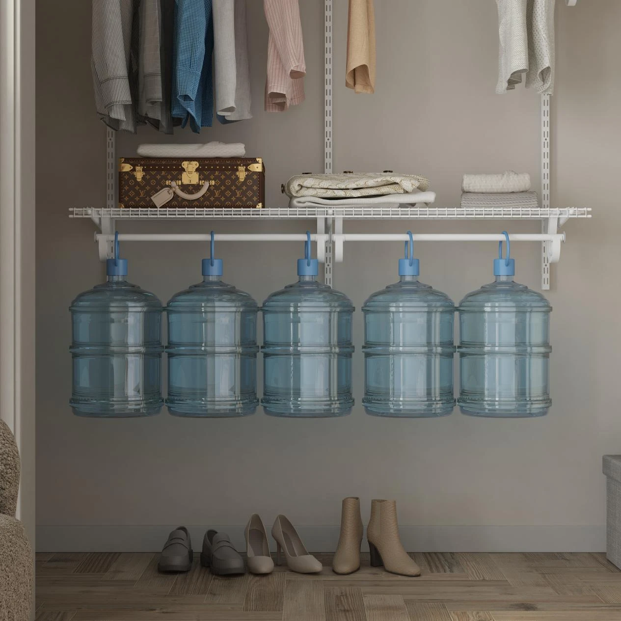 The Closet Wire Shelving Kits Optimizes Your Wardrobe