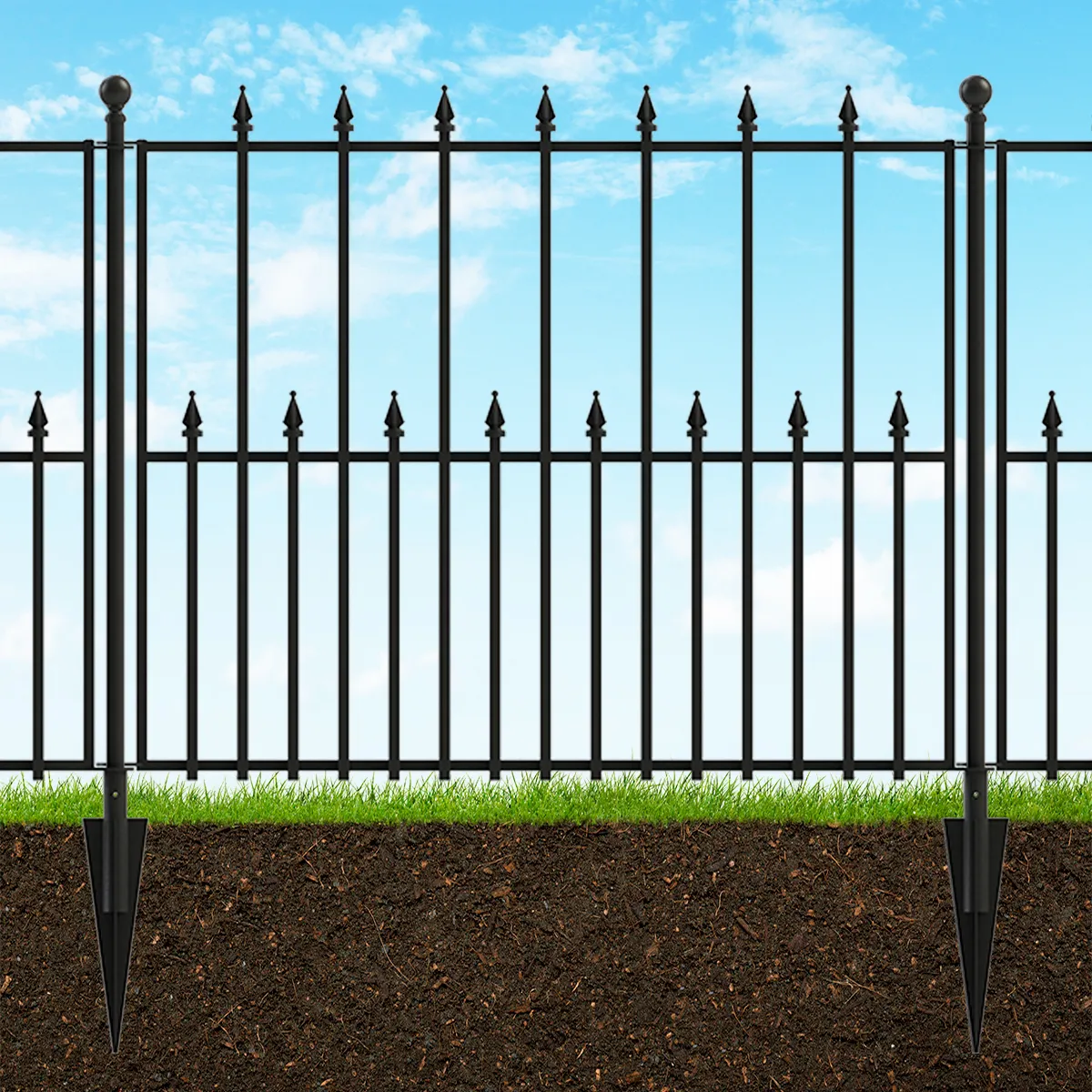 metal poles for fence