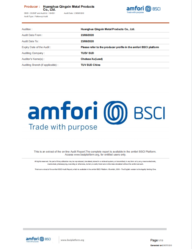 Our certificate