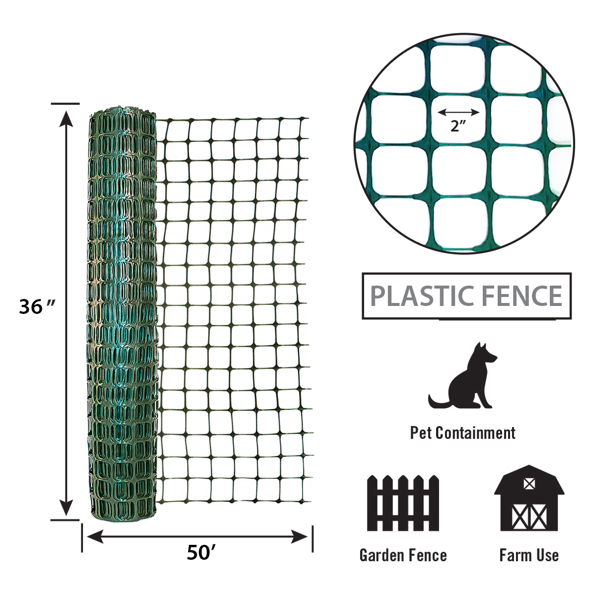 green metal fence stakes